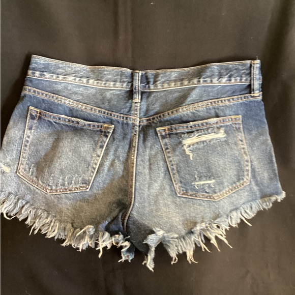 Free People Denim Distressed Women Shorts 28 - Picture 5 of 7